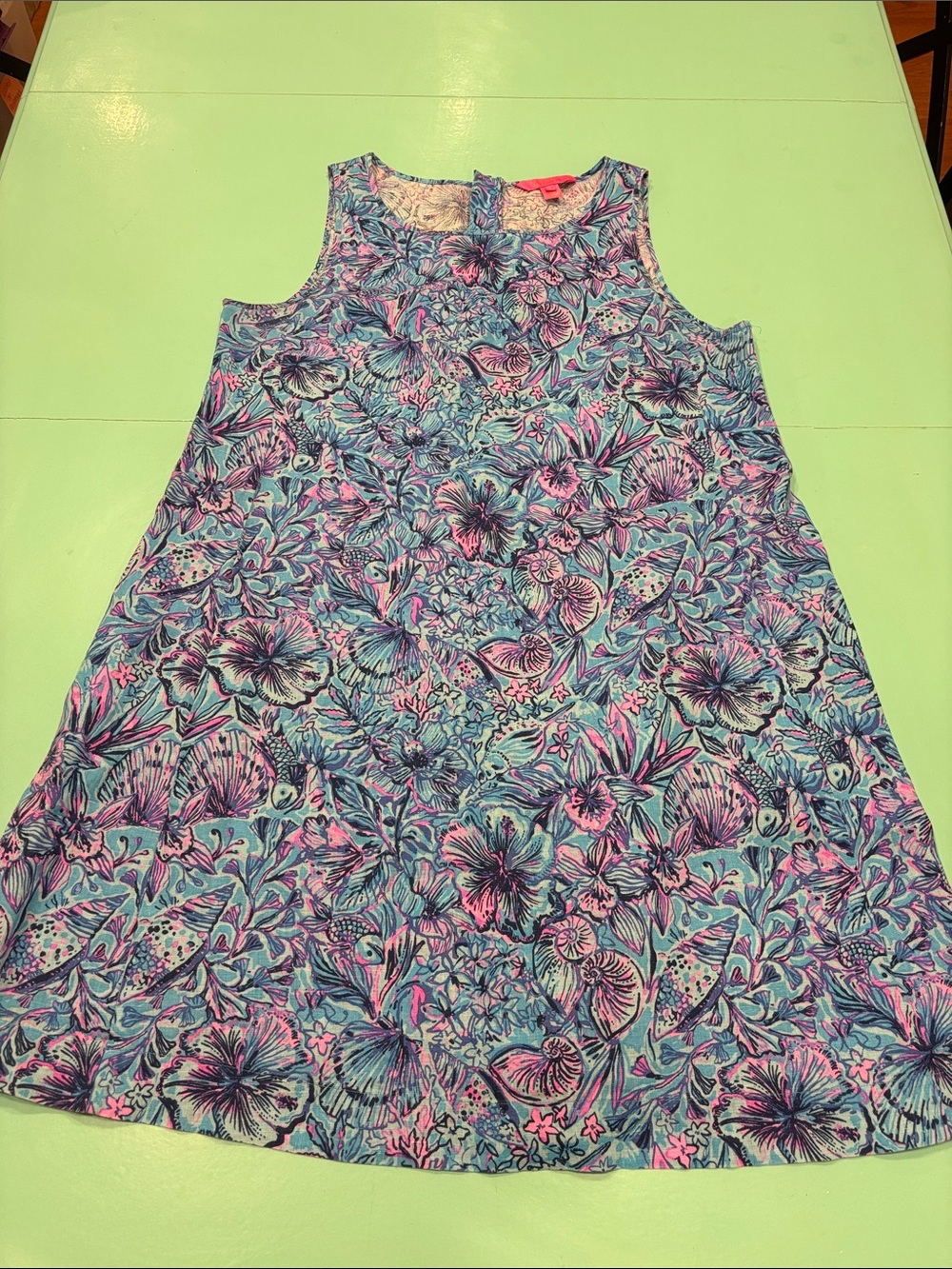 Lilly Pulitzer Girls Floral Tank Dress - Blue & Pink